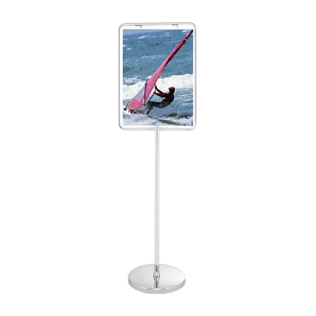 A40 stainless steel small straight sign stand.jpg